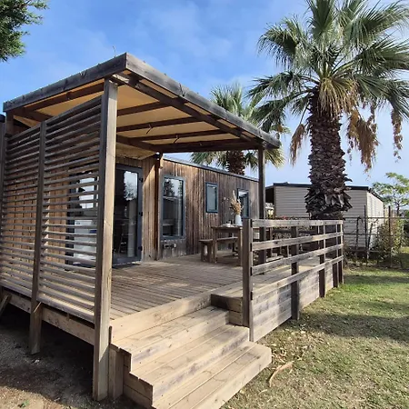 Campingplatz La Palmeraie Mobil 6 Personnes - Parc Aquatique - A 200m - 5 Etoiles Les Dunes Torreilles