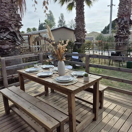 La Palmeraie Mobil 6 Personnes - Parc Aquatique - A 200m - 5 Etoiles Les Dunes Campingplatz