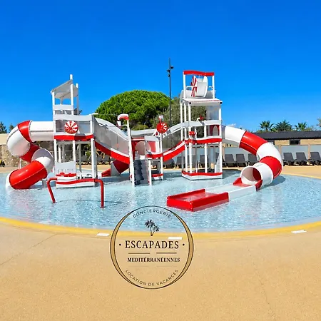 La Palmeraie Mobil 6 Personnes - Parc Aquatique - à 200m - 5 étoiles Les Dunes Campeggio Torreilles