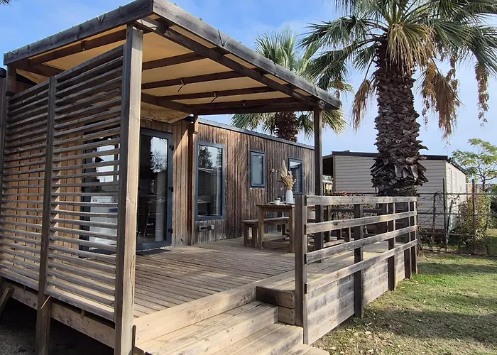 Camping La Palmeraie Mobil 6 Personnes - Parc Aquatique - à 200m - 5 étoiles Les Dunes Torreilles