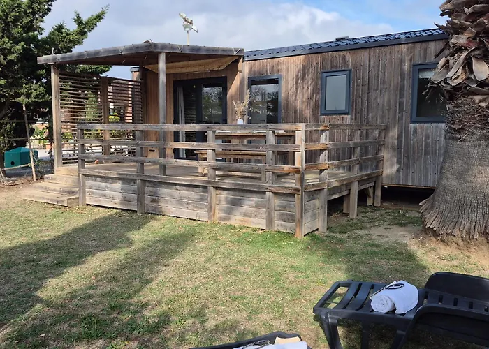 La Palmeraie Mobil 6 Personnes - Parc Aquatique - à 200m - 5 étoiles Les Dunes Camping